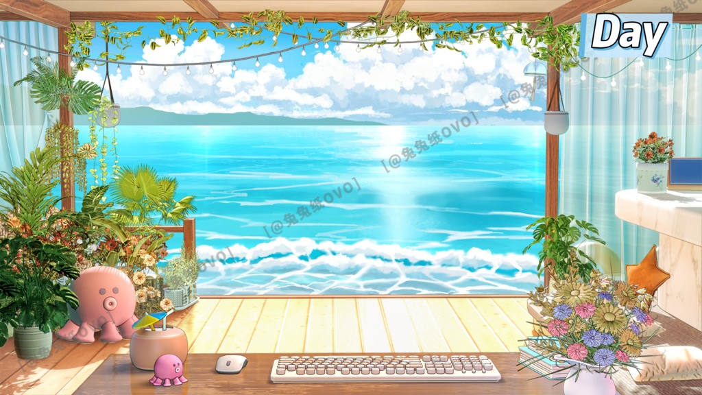 ðãèæ¯çŽ æããVTuberåããðãðå€ã®æµ·èŸºã®å¥èðãé
ä¿¡ïŒã¯ãããïŒã·ãŒã³åçèæ¯/ããŒãã£ã«ãã£ã¹ã¿ãŒã©ã€çŽ æ