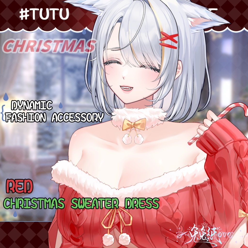 ðãVTSããVTuberåããðžãðã¯ãªã¹ãã¹+æ¥ç¯ã¢ãã«ð®ãèµ€ããããã¯ã³ããŒã¹/åå¡ã颚/ã¯ãªã¹ãã¹/æ¥ç¯/VTuber