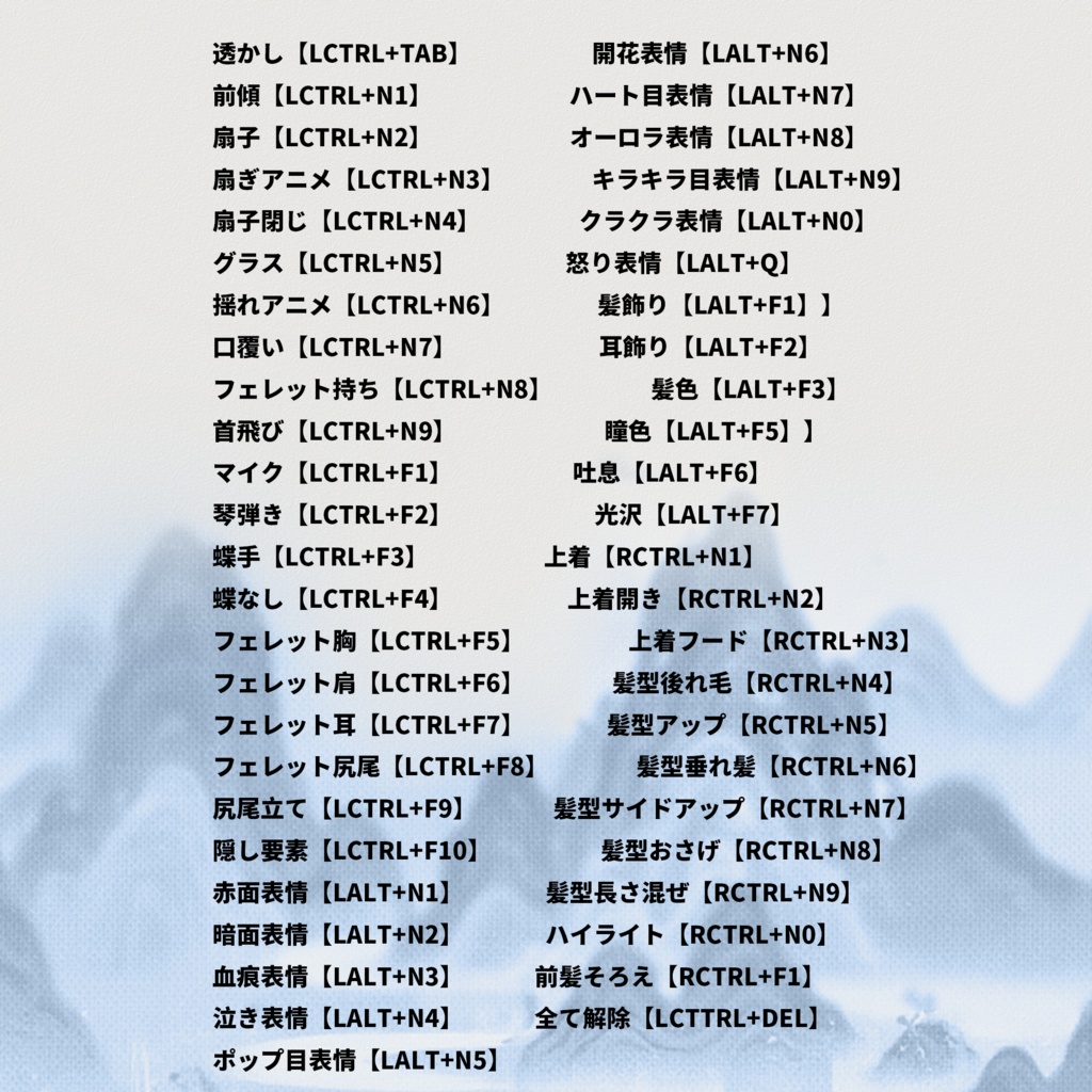 🐇【VTS】【VTuber向け】🌸【Live2D量販モデル】❄️万元級のフェレット「小雪」💙【価格20万円+】/前傾き/厚塗り配布モデル/40+キー/首飛び/VB口形対応/💗VTuber