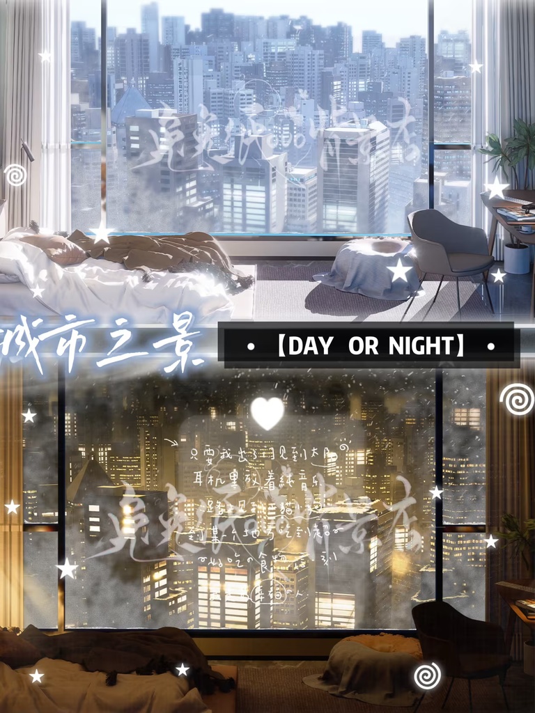 🐇【背景素材】【VTuber向け】🌸【超お得】🏙️都市の風景【雰囲気重視】🌆晴れ/雨/雪/昼/夜/バーチャル配信背景