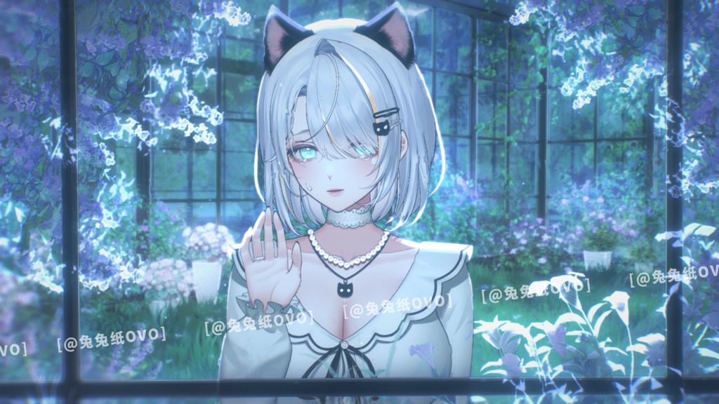 ðãèæ¯çŽ æããVTuberåããðžãé«ç²Ÿãå¯ä¹å£°ã»ðŠè¶ã®ã¬ã©ã¹æž©å®€ðº/çœ/é/èµ€/é/ç Žæ/éšæ¯è²/VTuberèæ¯