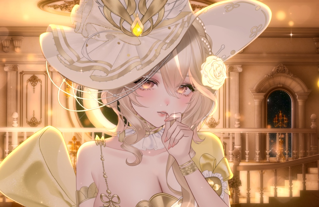 🐇【VTS】【VTuber向け】【Live2D量販モデル】🌸貴族令嬢【Elara】✨超高精細💎【価格20万円+】/前傾き/40+ボタン/飛び頭/VBリップシンク対応/厚塗り風/VTuber