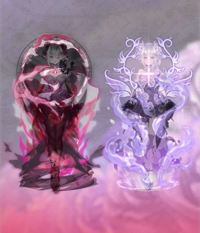 🐇【VTS】【VTuber向け】【Live2D量販モデル】❤️💜荊棘の双生薔薇🌹【Viora】【価格40万円+】超高精度✨/60+シェイプキー/双形態/ヘッドセパレート/VBリップシンク対応/厚塗り風/VTuber