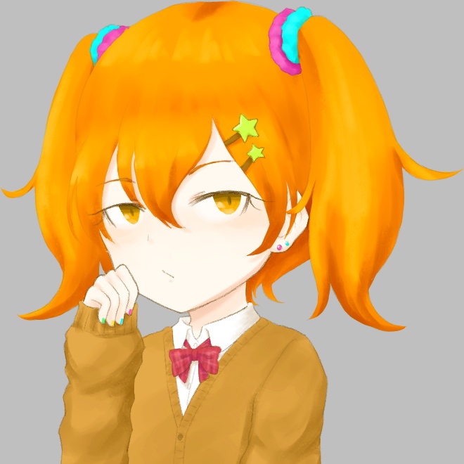 ギャルっぽい女子高生（表情29種）