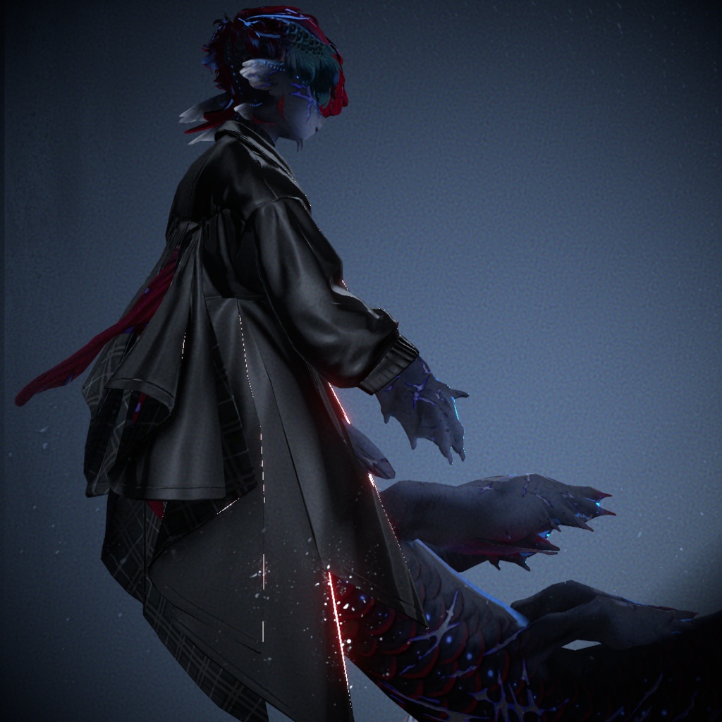 【3D model】シンカイヒトウオ【VRChat avatar】