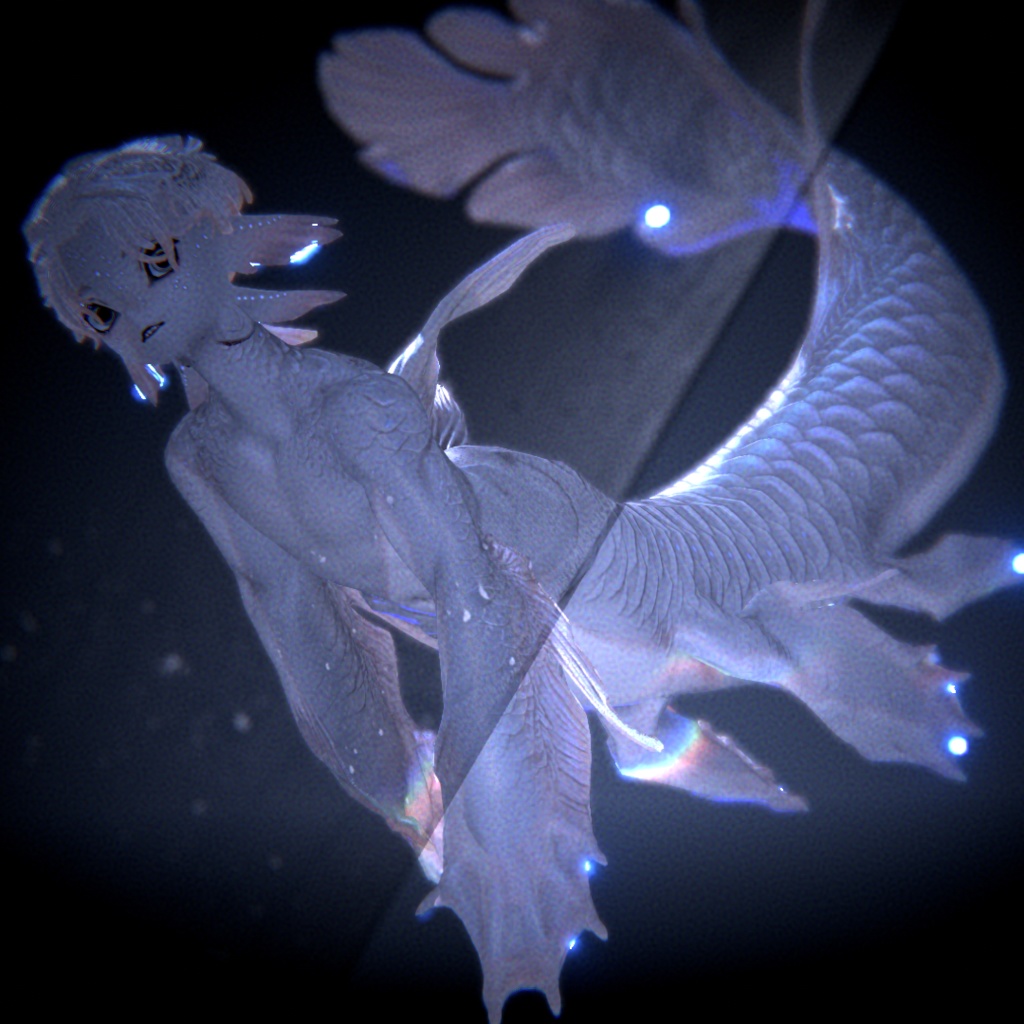 【3D model】シンカイヒトウオ【VRChat avatar】