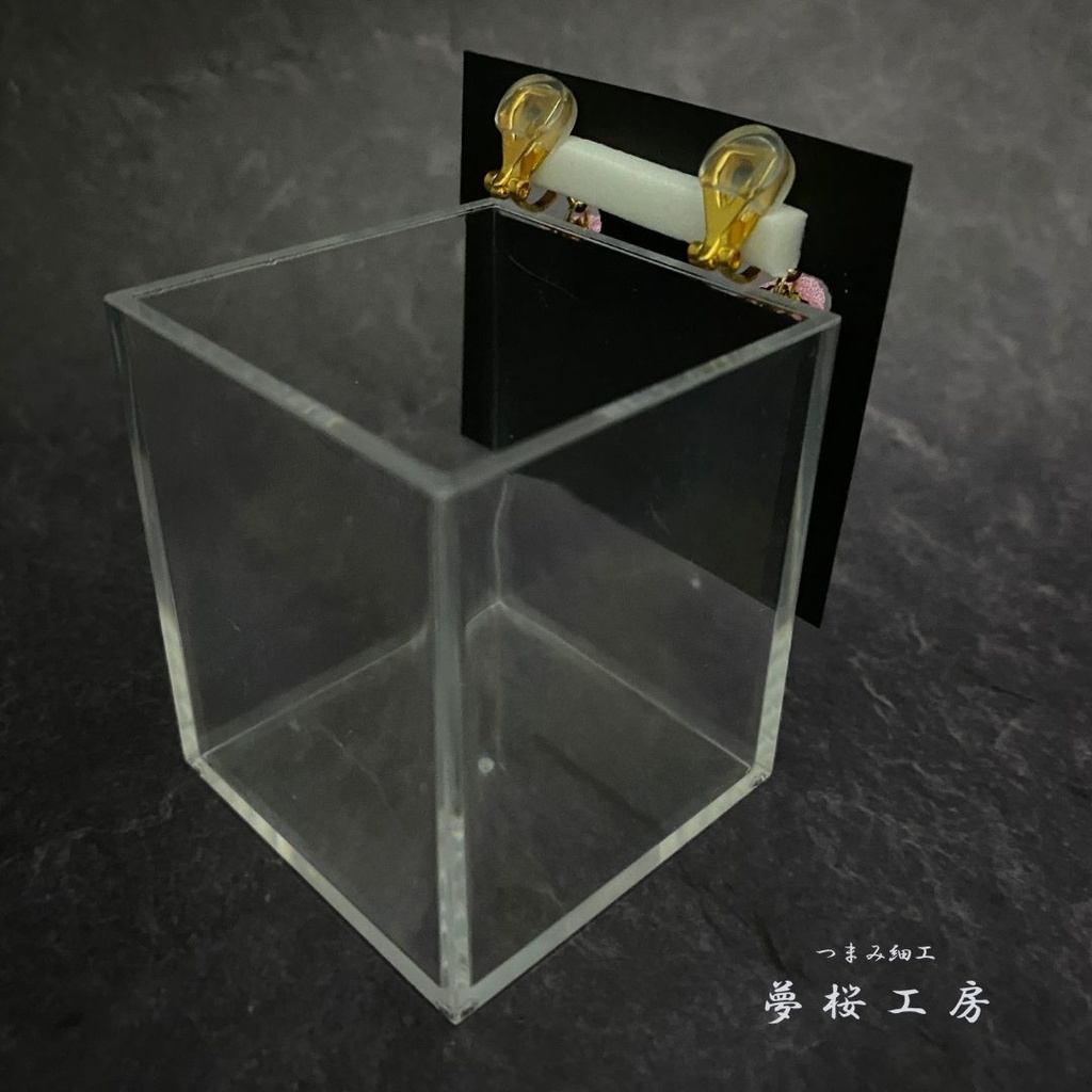 «新作 »つまみ細工 丸つまみイヤリング  *Earrings * cherryblossom *Pierced earrings  * Japanese Traditional Crafts *