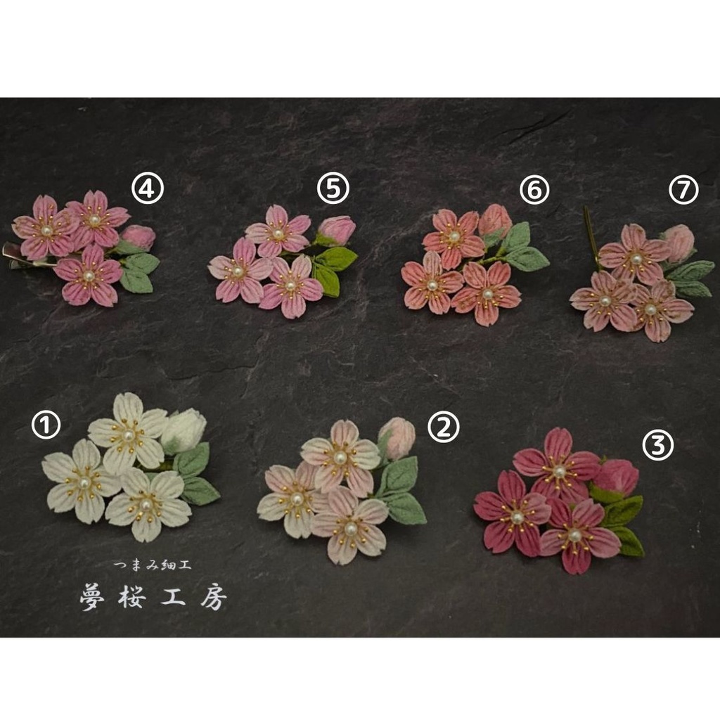 «新作»つまみ細工 桜のブローチ＊普段使い＊ cherry blossom  ＊𝐛𝐫𝐨𝐨𝐜𝐡 ＊Japanese Traditional Crafts ＊