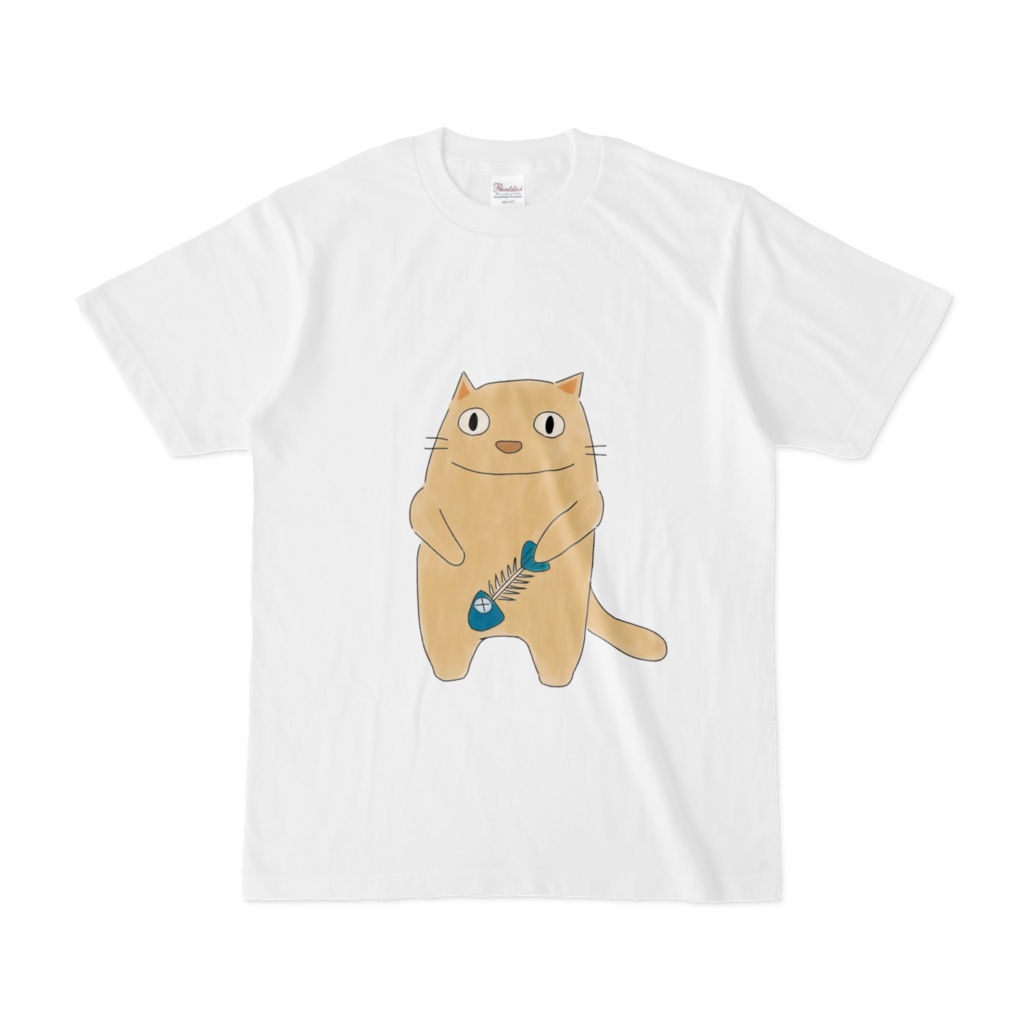 魚を食べたねこ　Tシャツ