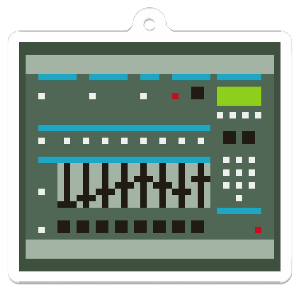12bitサンプラー1200 ドット絵DTM機材キーホルダー