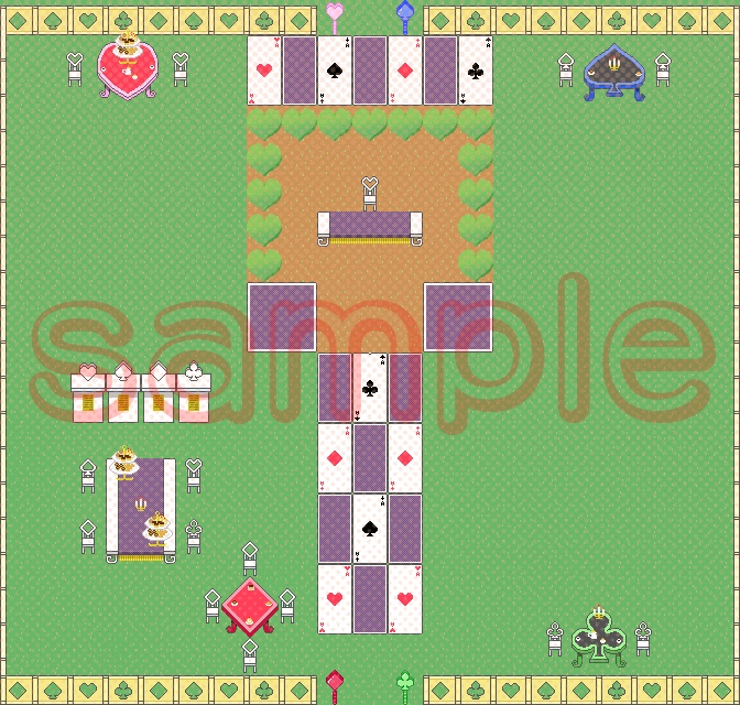 ピクトスクエア向け店舗・ホールデザインセット(トランプガーデン)