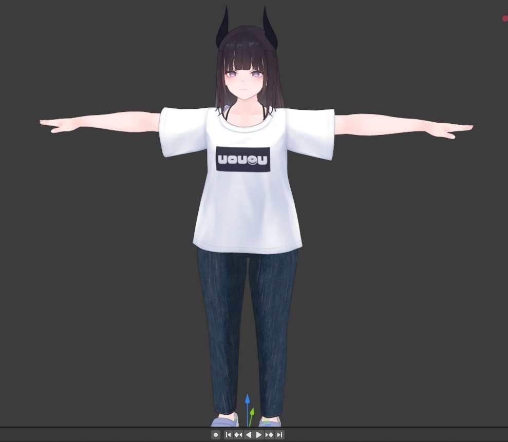 【くろなつ用衣装】シンプルデニム