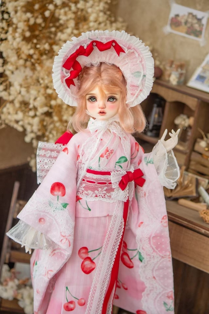 MDD MSD SDM着物風 レース和装 8点セット『東京ロマン譚-白』(1/4ドール)