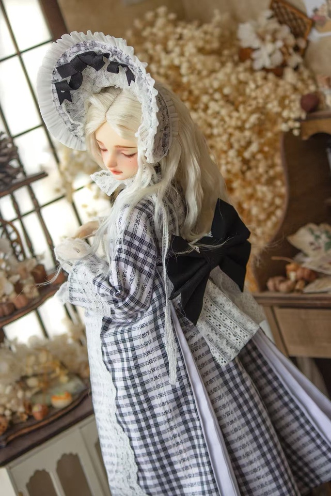 MDD MSD SDM着物風 レース和装 8点セット『東京ロマン譚-白』(1/4ドール)