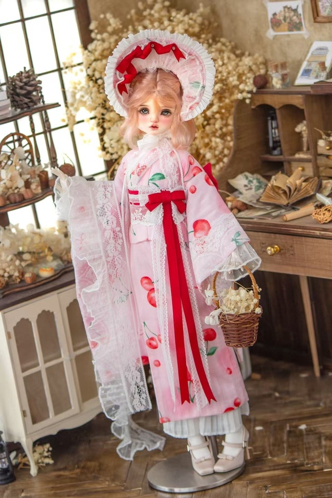 MDD MSD SDM着物風 レース和装 8点セット『東京ロマン譚-白』(1/4ドール)