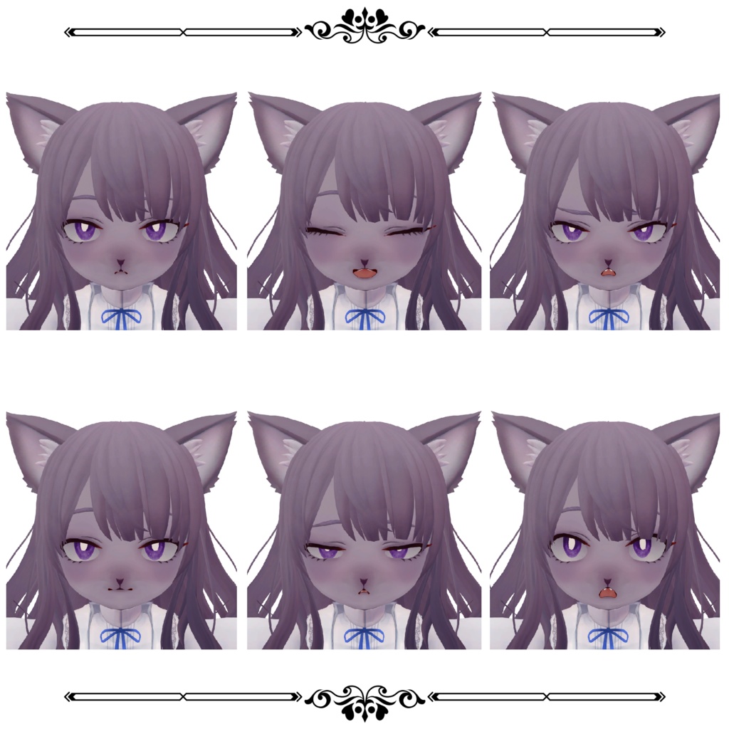 【VRChat向け3Dモデル】Violet -ヴァイオレット-【VRM】