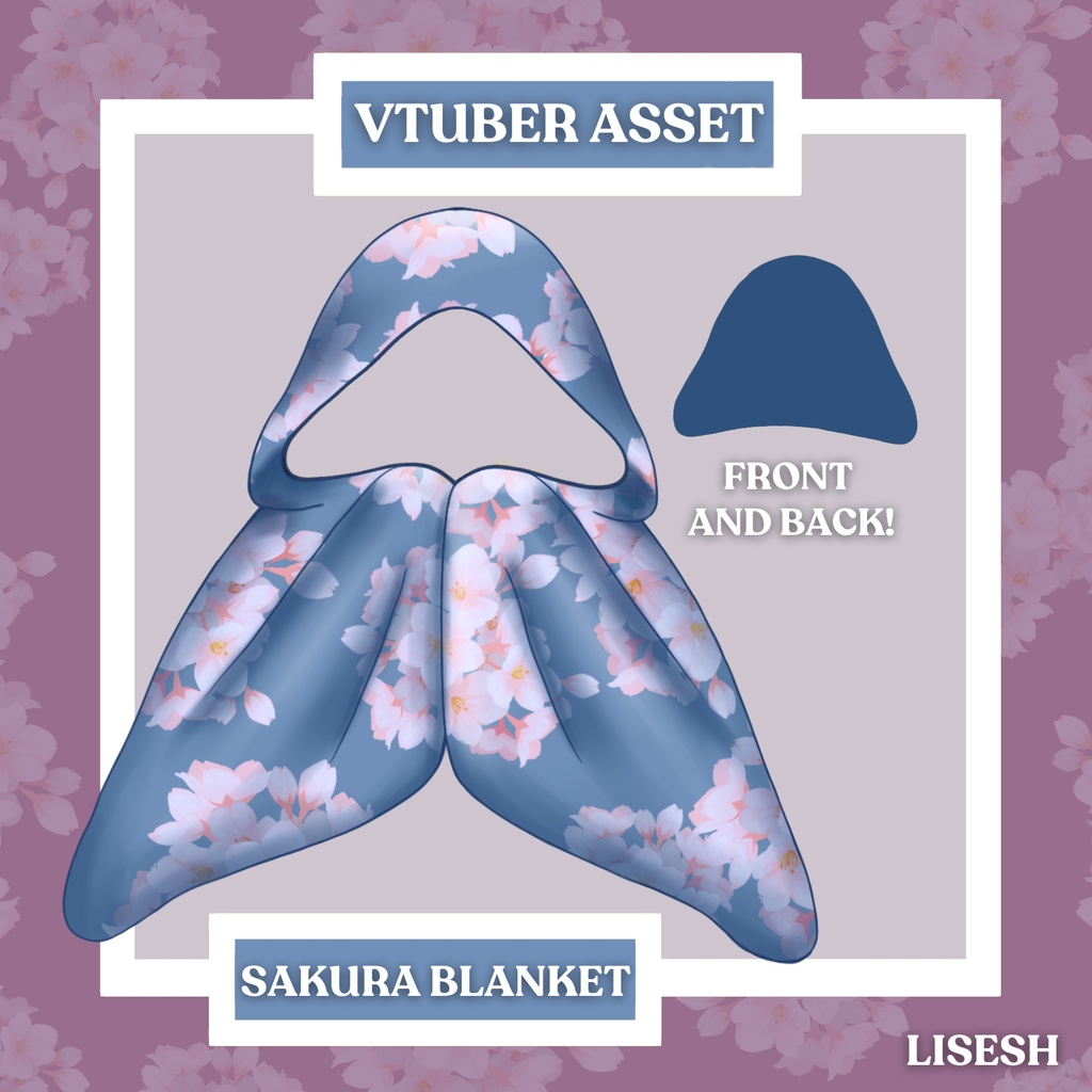 🌸SAKURA BLANKET🌸Live 2d🌸Vtuber Assets🌸3 colors