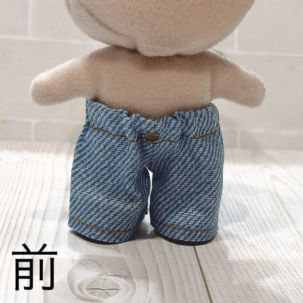 ぬい服11〜13cm・デニム風パンツ