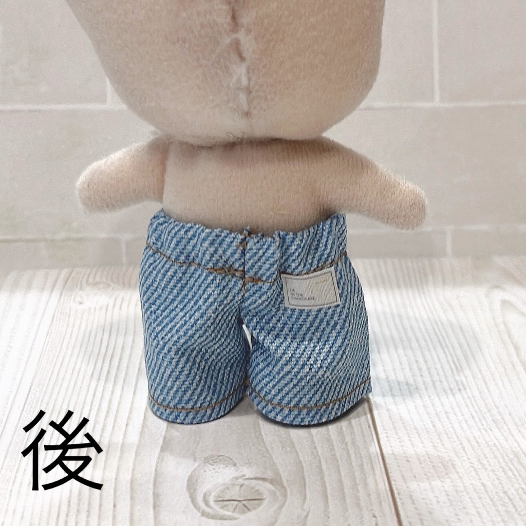 ぬい服11〜13cm・デニム風パンツ
