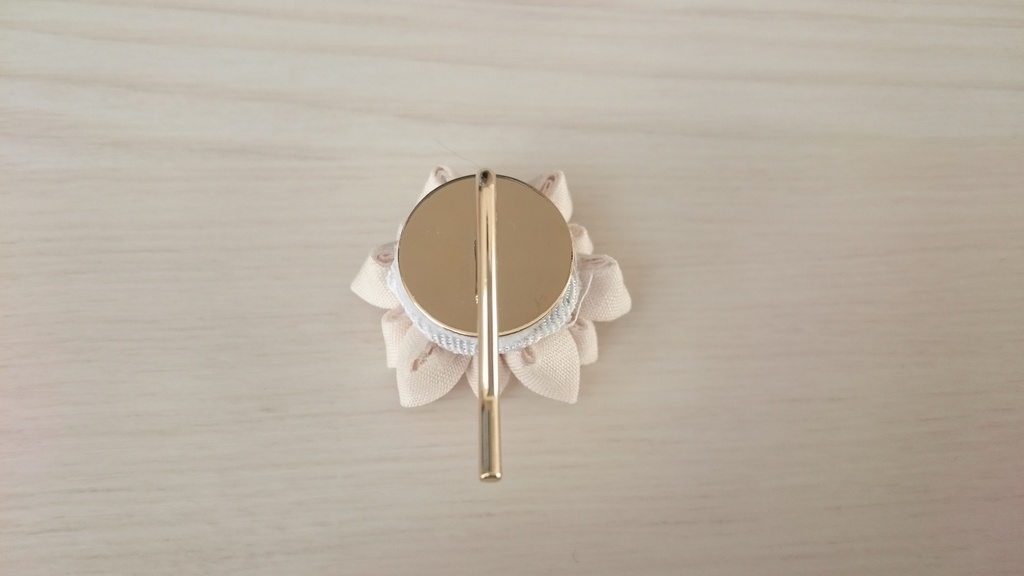 花のポニーフック【アイボリー色】