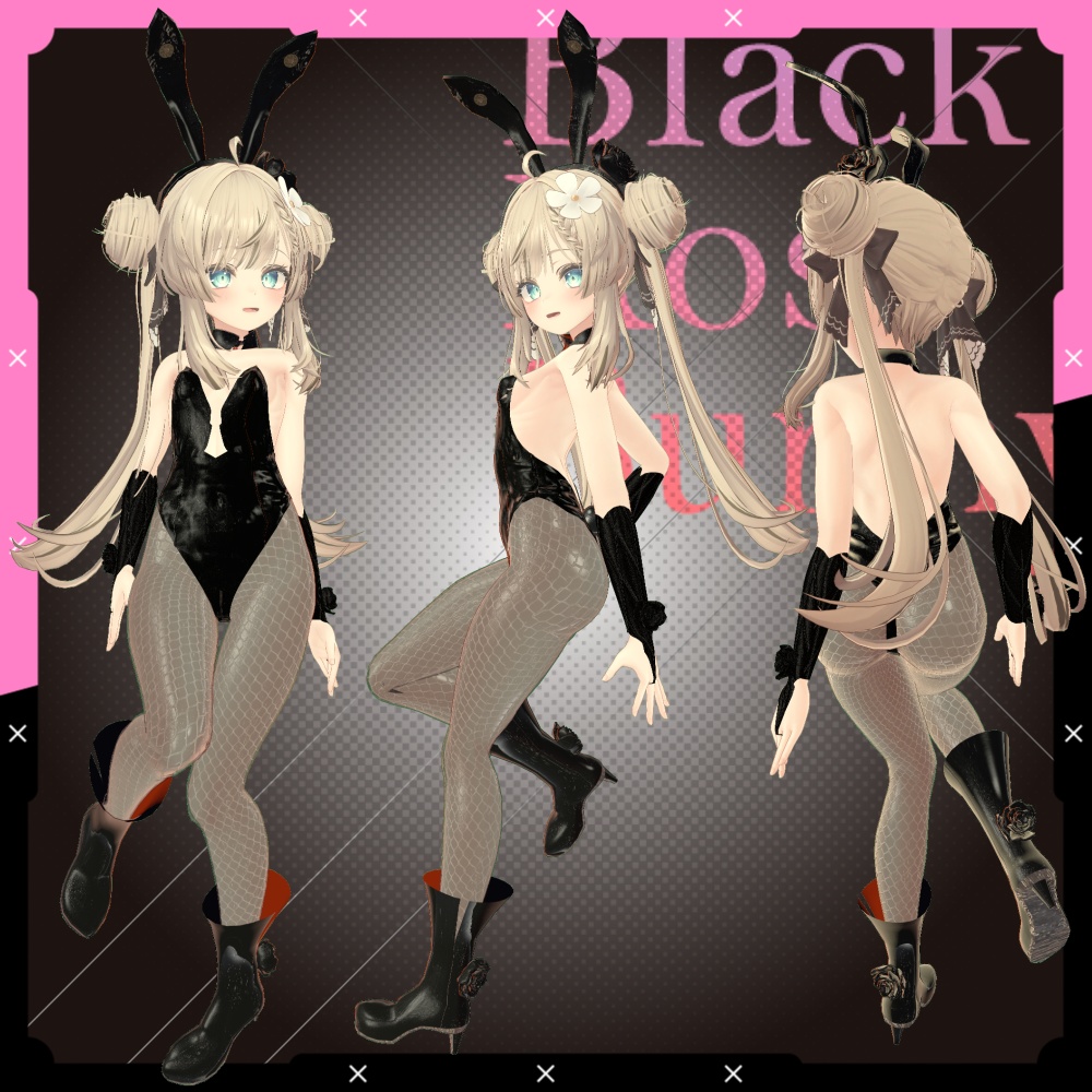 マヌカちゃん専用『Black rose bunny』