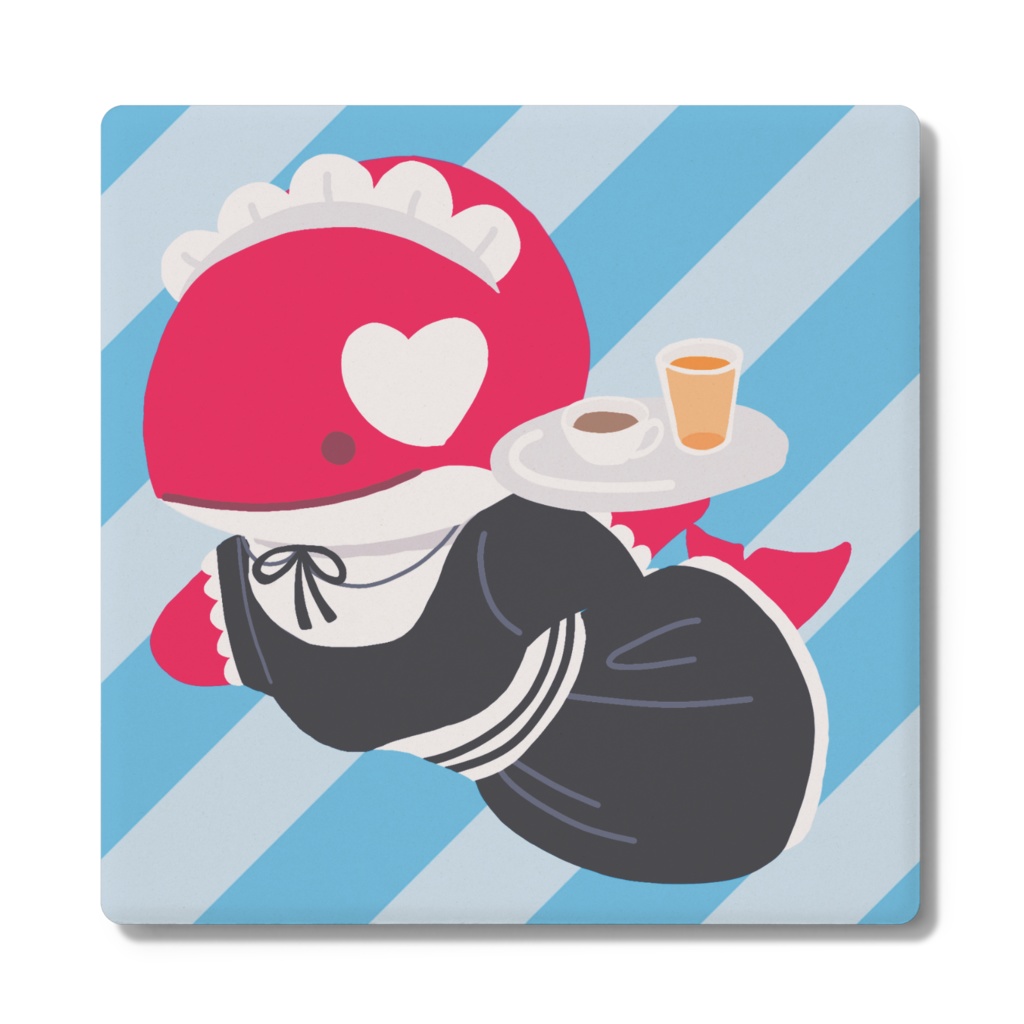 円形コースター【メイドシャチ】