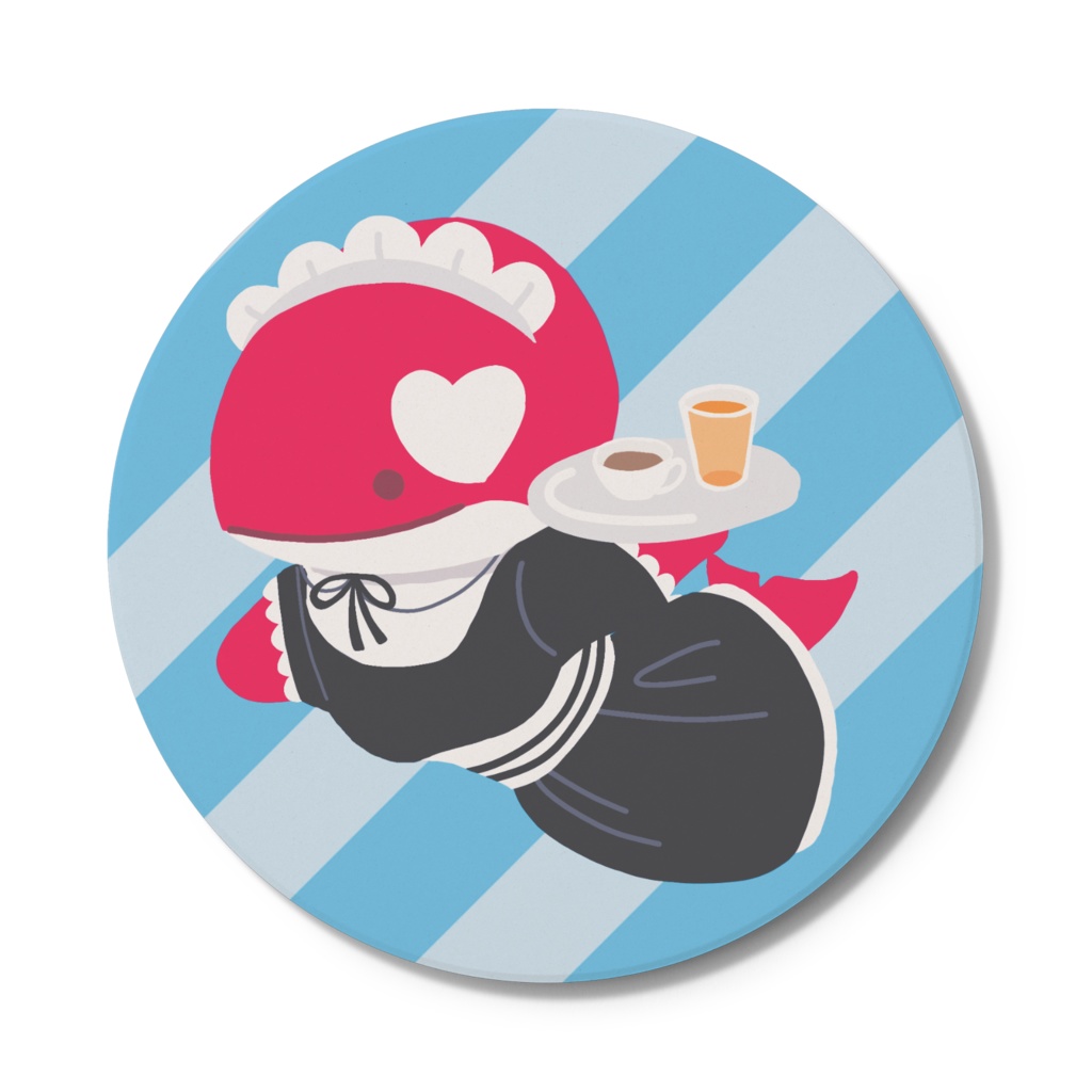 円形コースター【メイドシャチ】