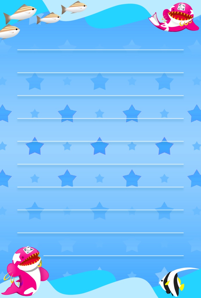 ✉️便箋✉️オルカさん便箋1