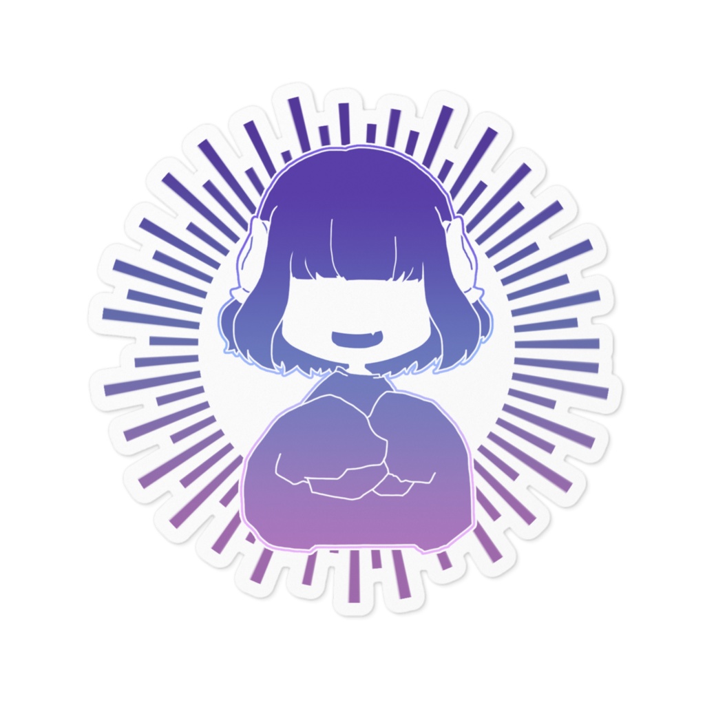 めりぃさんはあなたのうしろイラストロゴステッカー