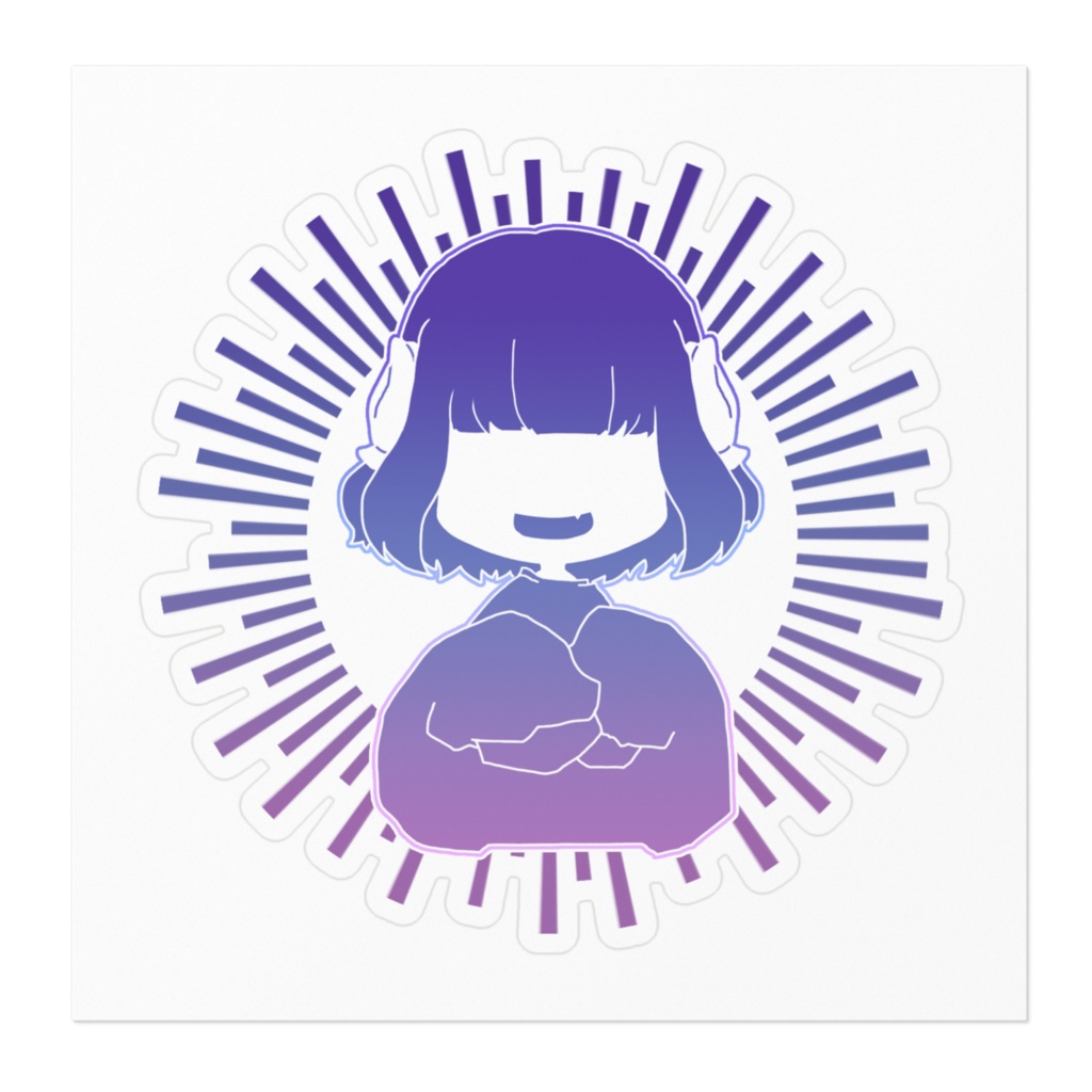 めりぃさんはあなたのうしろイラストロゴステッカー