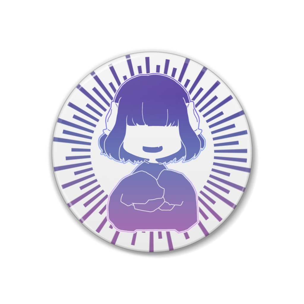 めりぃさんはあなたのうしろイラストロゴ缶バッジ