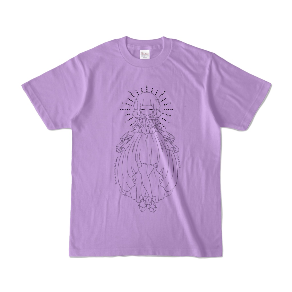 夢眠めりぃ　2周年＆誕生日記念Tシャツ　パープル
