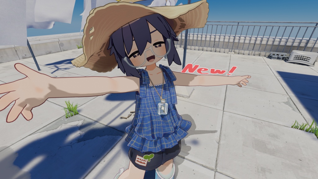 げんきなうささきさんの肌テクスチャ