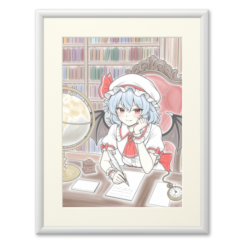 手紙を書くレミリア