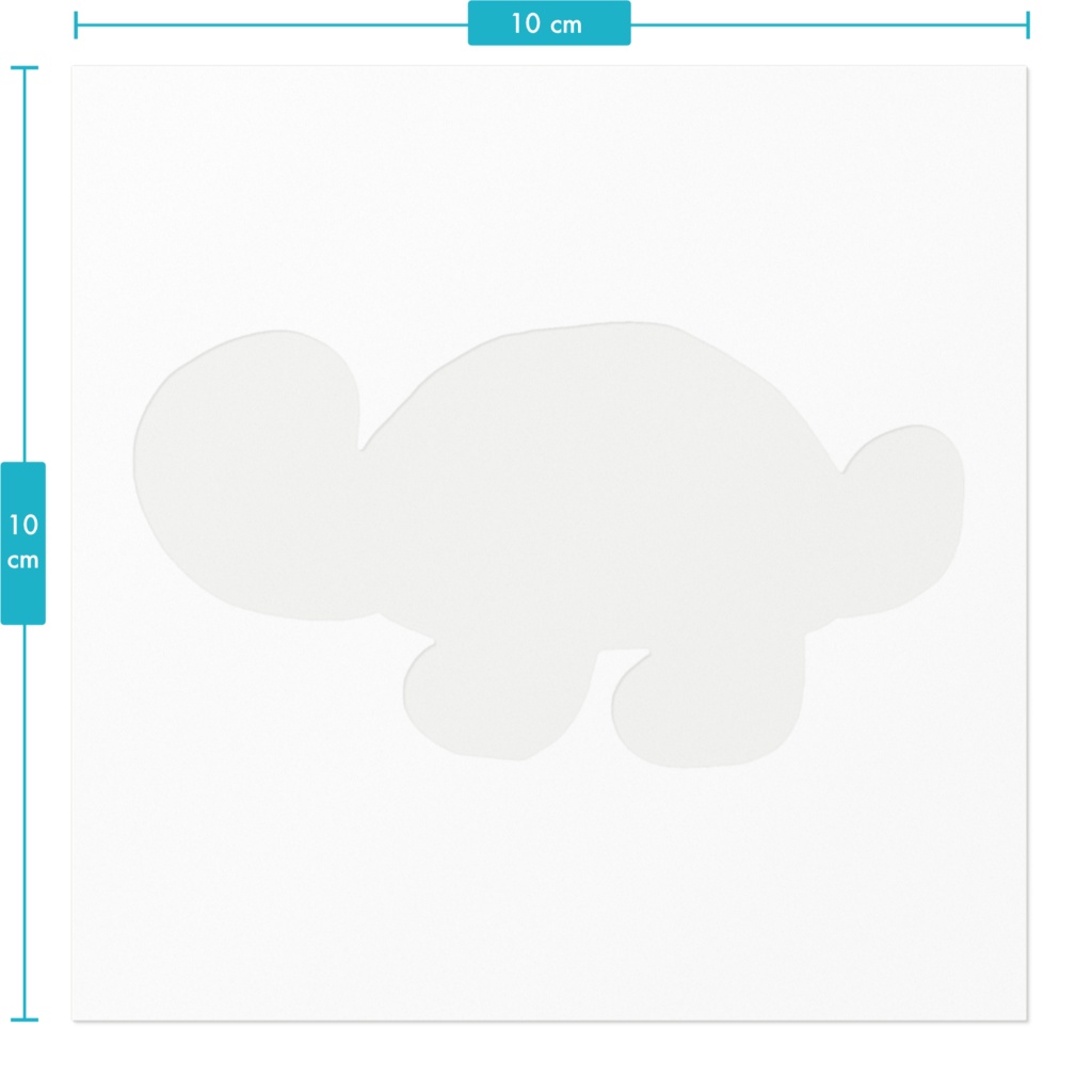かめさんのステッカー(白色)