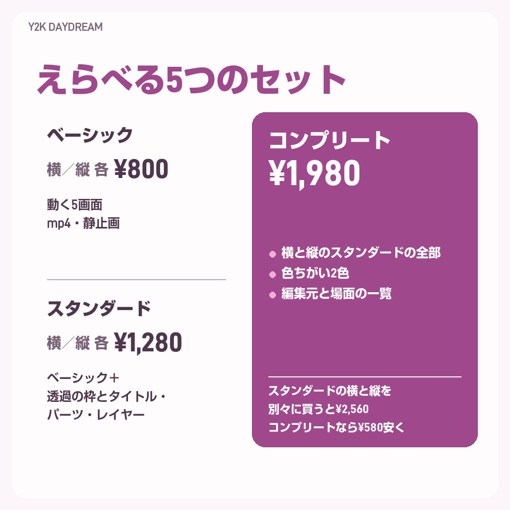 【動く配信画面】ホログラムが浮かぶパステルのデスクトップ Y2K DAYDREAM 待機・雑談・ゲーム・離席・終了|横・縦えらべる5セット