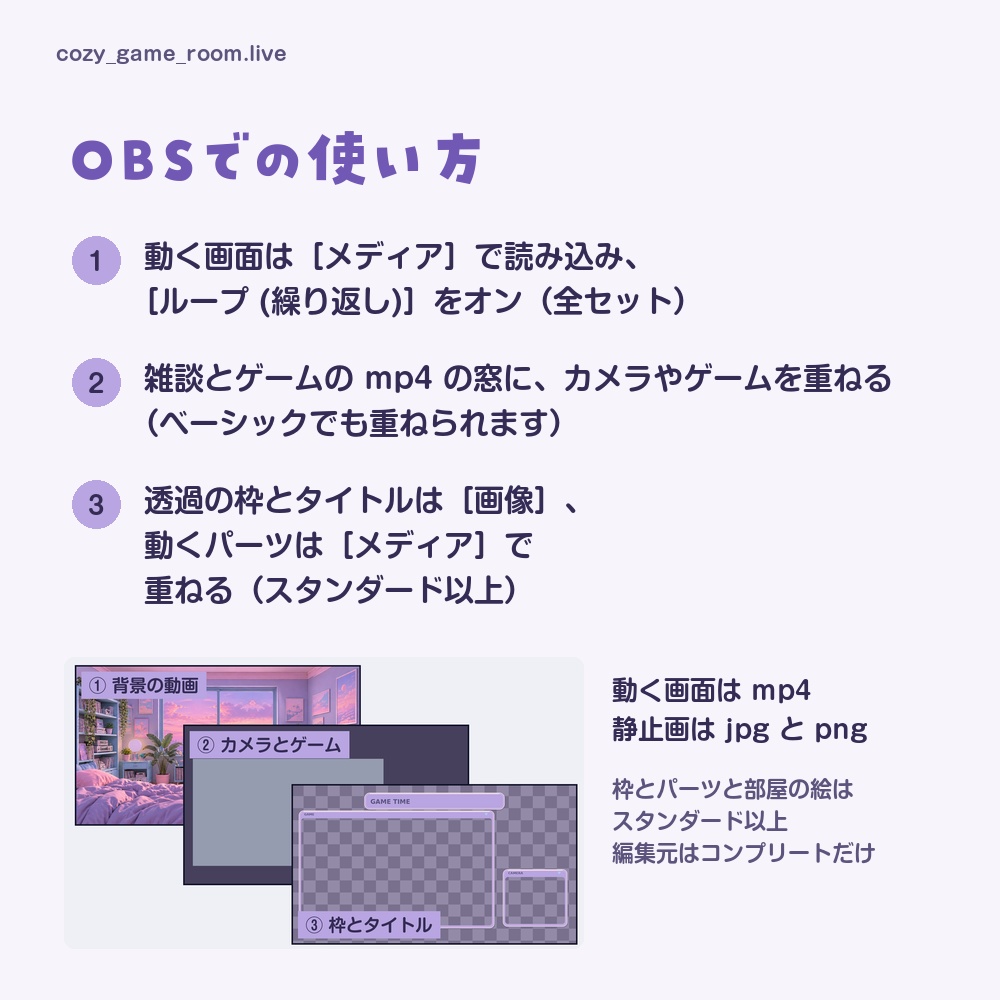 【動く配信画面】夕焼けの窓とレトロテレビのパステルなゲーム部屋 COZY GAME ROOM 待機・雑談・ゲーム・離席・終了|横・縦えらべる5セット