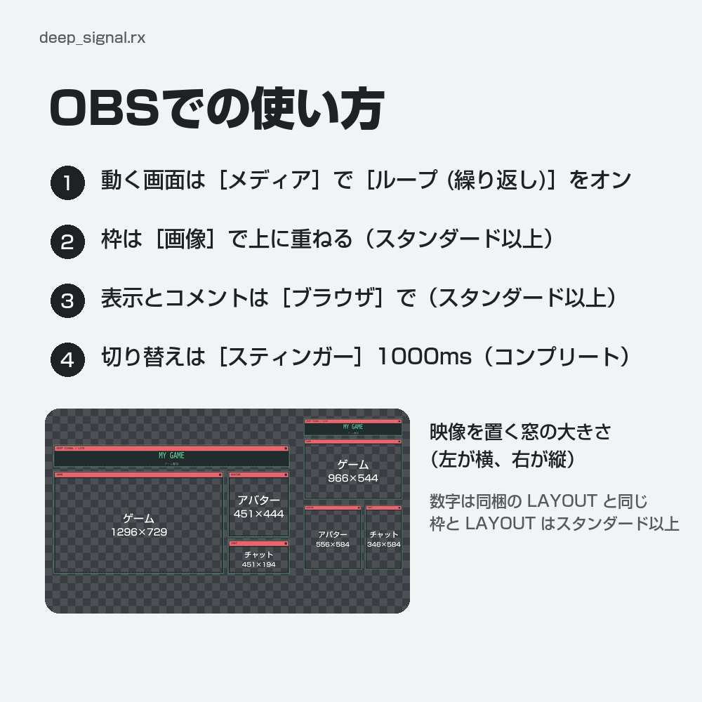 【動く配信画面】緑と赤に光る暗い端末のモニター DEEP SIGNAL 待機・雑談・ゲーム・離席・終了|横・縦えらべる5セット