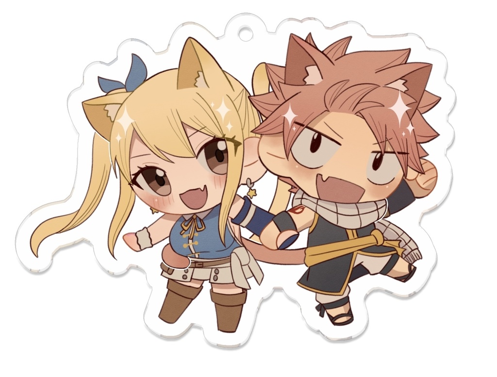 【ナツルー】猫耳アクリルキーホルダー