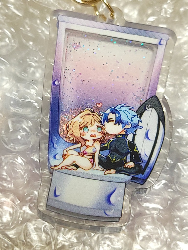 シイエマ日焼け止め風グリッターオイルアクキー