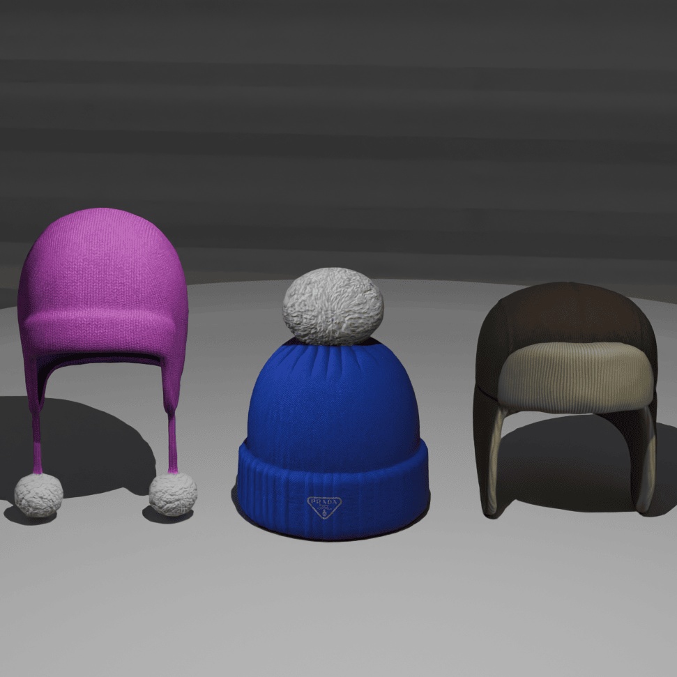 Universal VRChat Winter Hat Pack v2