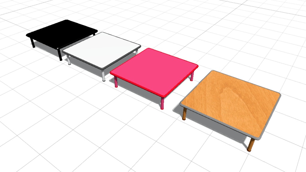 普通の机【3Dモデル】