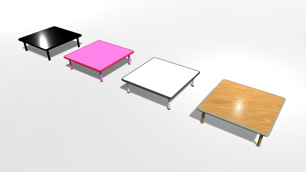 普通の机【3Dモデル】