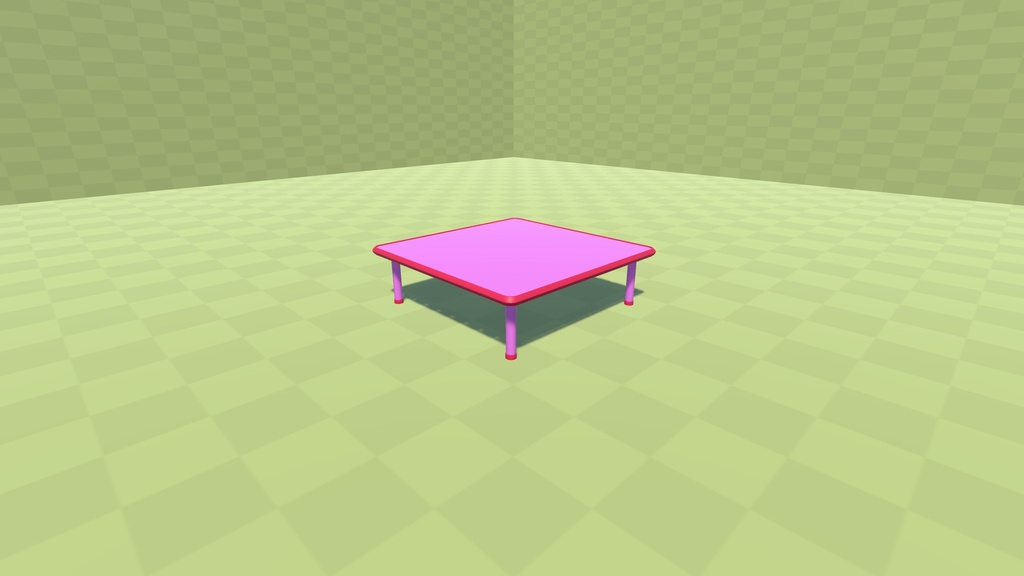 【3Dモデル】普通の机【4色】