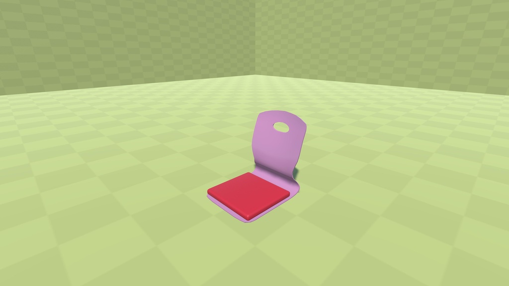 【3Dモデル】普通の座椅子【4色】