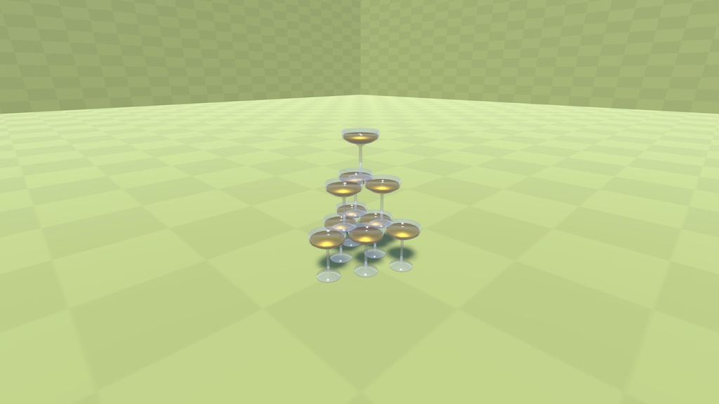 【3Dモデル】シャンパンタワー【2色】