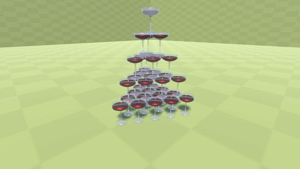 【3Dモデル】シャンパンタワー【2色】