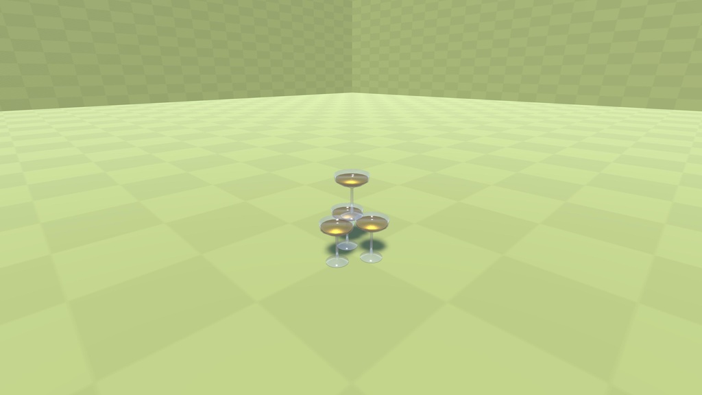 【3Dモデル】シャンパンタワー【2色】