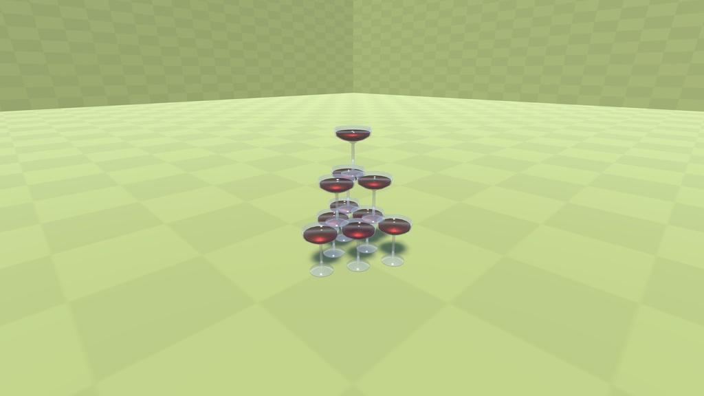 【3Dモデル】シャンパンタワー【2色】