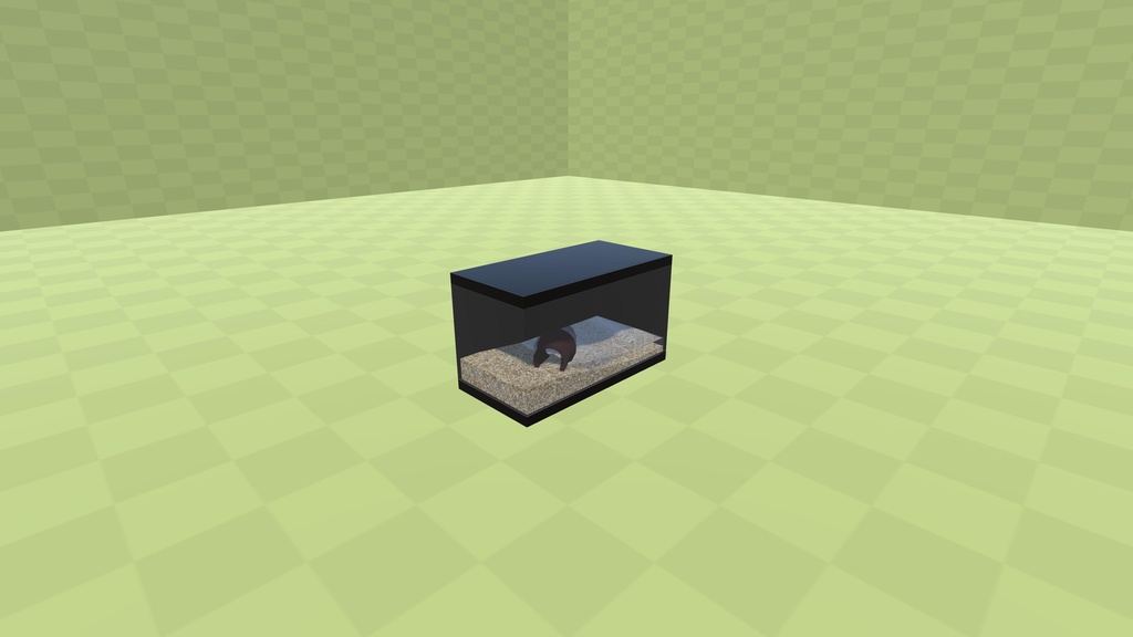 【3Dモデル】自作の水槽【14パーツ】